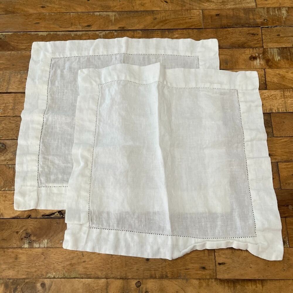 IKEA Gullmaj Ivory Cloth Napkins 14 X 15 Linen Cotton Blend